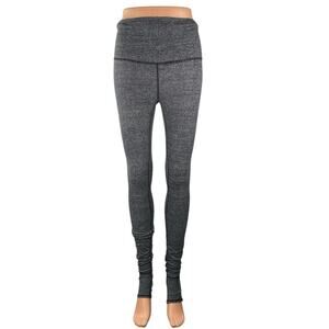 Lululemon Women's Black Gray Mid Rise Yoga Workout Athletic Leggings Pants Sz 6